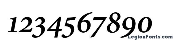Atlantix Pro SSi Semi Bold Italic Font, Number Fonts