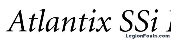 Шрифт Atlantix SSi Italic