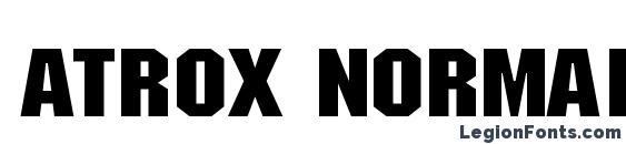 шрифт ATROX normal, бесплатный шрифт ATROX normal, предварительный просмотр шрифта ATROX normal