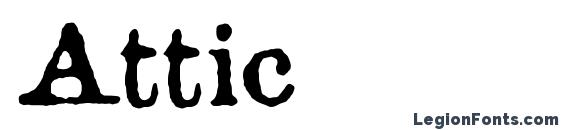 шрифт Attic, бесплатный шрифт Attic, предварительный просмотр шрифта Attic