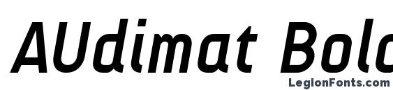 шрифт AUdimat Bold Italic, бесплатный шрифт AUdimat Bold Italic, предварительный просмотр шрифта AUdimat Bold Italic