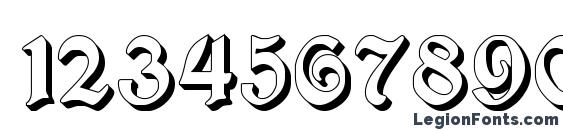Augusta Shadow Font, Number Fonts