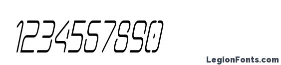 Aunchanted Condense Oblique Font, Number Fonts