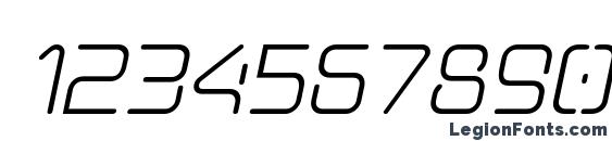 Aunchanted Oblique Font, Number Fonts