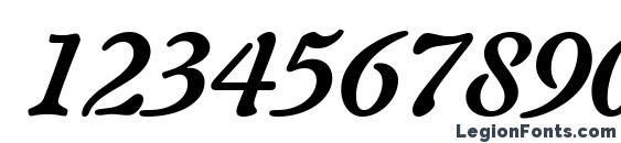 Auriol LT Bold Italic Font, Number Fonts