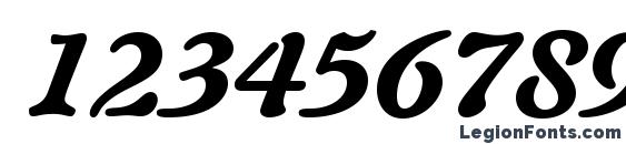 AuriolLTStd BlackItalic Font, Number Fonts