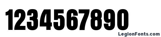 Aurora Bold Condensed BT Font, Number Fonts