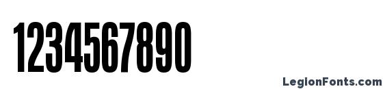 Aurora Condensed BT Font, Number Fonts