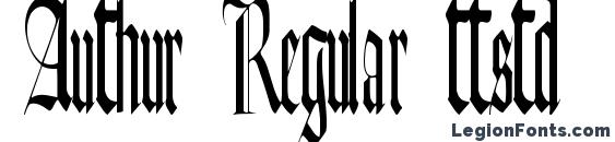 шрифт Authur Regular ttstd, бесплатный шрифт Authur Regular ttstd, предварительный просмотр шрифта Authur Regular ttstd