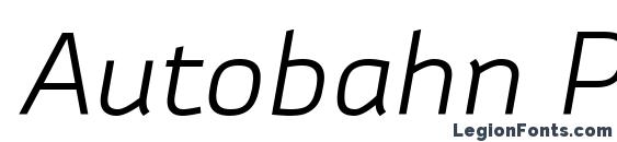 Autobahn Pro Italic Font