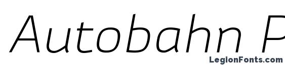 Autobahn Pro Light Italic font, free Autobahn Pro Light Italic font, preview Autobahn Pro Light Italic font