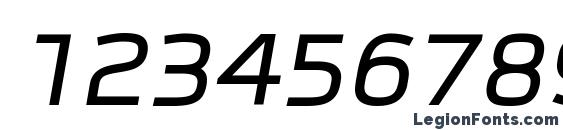 Autobahn Pro Medium Italic Font, Number Fonts