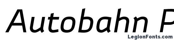 Autobahn Pro Medium Italic Font