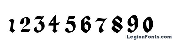 AutoREALM Blackletter Font, Number Fonts