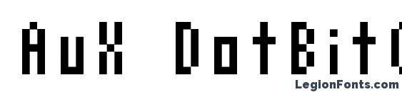 шрифт AuX DotBitC Cond, бесплатный шрифт AuX DotBitC Cond, предварительный просмотр шрифта AuX DotBitC Cond