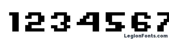 AuX DotBitC Xtra Bold Font, Number Fonts