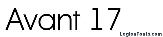 шрифт Avant 17, бесплатный шрифт Avant 17, предварительный просмотр шрифта Avant 17