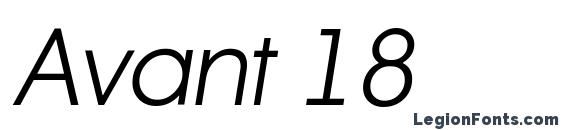 шрифт Avant 18, бесплатный шрифт Avant 18, предварительный просмотр шрифта Avant 18