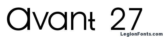 шрифт Avant 27, бесплатный шрифт Avant 27, предварительный просмотр шрифта Avant 27