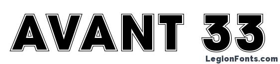 шрифт Avant 33, бесплатный шрифт Avant 33, предварительный просмотр шрифта Avant 33