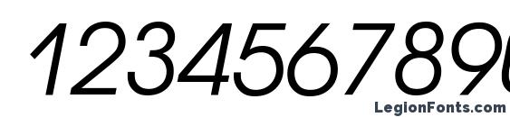 AvantGardeGothicATT Italic Font, Number Fonts