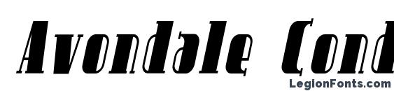шрифт Avondale Cond Italic, бесплатный шрифт Avondale Cond Italic, предварительный просмотр шрифта Avondale Cond Italic