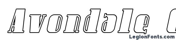 Avondale Outline Italic Font