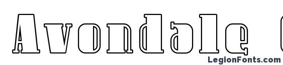 Avondale Outline font, free Avondale Outline font, preview Avondale Outline font