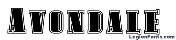 шрифт Avondale SC Inline, бесплатный шрифт Avondale SC Inline, предварительный просмотр шрифта Avondale SC Inline