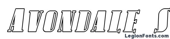 Avondale SC Outline Italic Font