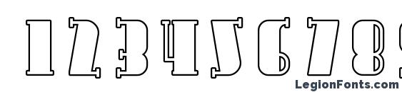 Avondale SC Outline Font, Number Fonts