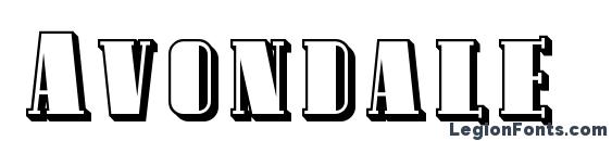 Avondale SC Shaded font, free Avondale SC Shaded font, preview Avondale SC Shaded font