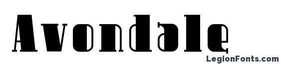 Avondale font, free Avondale font, preview Avondale font