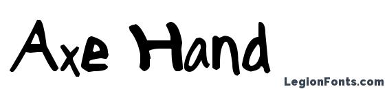 шрифт Axe Hand, бесплатный шрифт Axe Hand, предварительный просмотр шрифта Axe Hand
