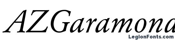 Шрифт AZGaramondCTT Italic