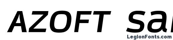 Azoft Sans Bold Italic Font