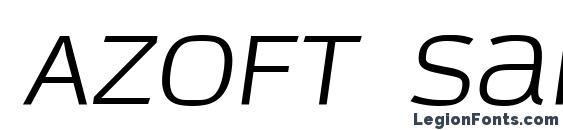 Шрифт Azoft Sans Italic