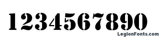 Azshablonc Font, Number Fonts