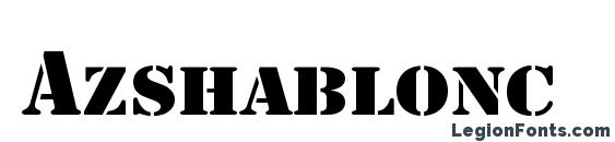 шрифт Azshablonc, бесплатный шрифт Azshablonc, предварительный просмотр шрифта Azshablonc