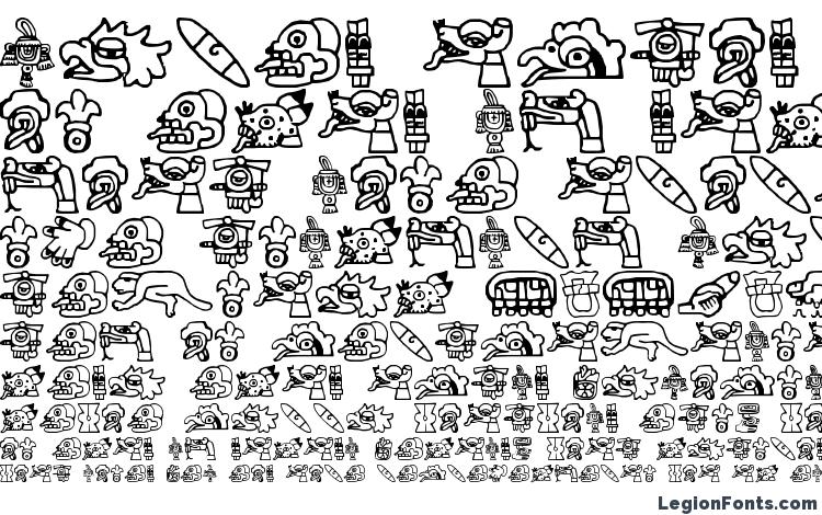 specimens Aztec font, sample Aztec font, an example of writing Aztec font, review Aztec font, preview Aztec font, Aztec font