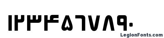 B Elham Font, Number Fonts