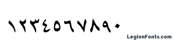 B Mashhad Italic Font, Number Fonts