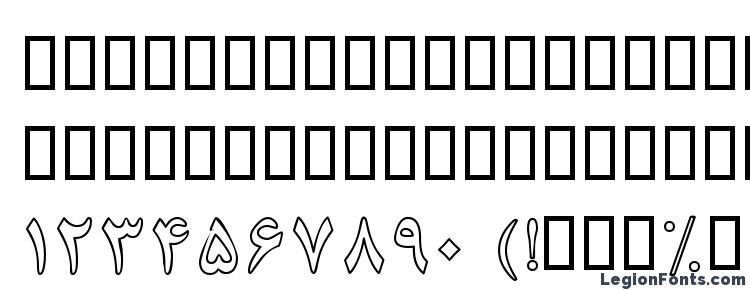 glyphs B Nazanin Outline font, сharacters B Nazanin Outline font, symbols B Nazanin Outline font, character map B Nazanin Outline font, preview B Nazanin Outline font, abc B Nazanin Outline font, B Nazanin Outline font