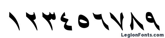 B Shiraz Italic Font, Number Fonts