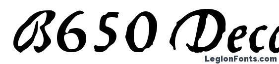 B650 Deco Regular Font