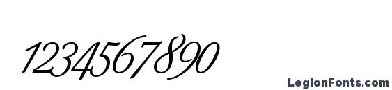 B690 Script Regular Font, Number Fonts