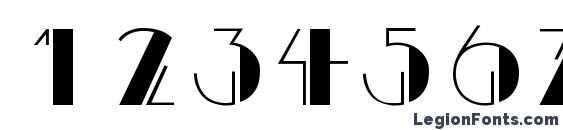 B691 Deco Regular Font, Number Fonts