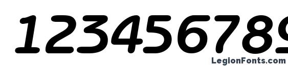 B691 Sans BoldItalic Font, Number Fonts