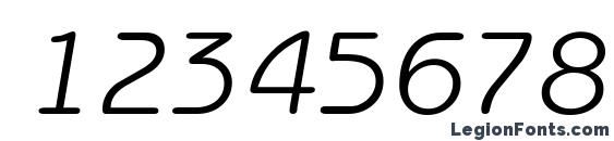 B691 Sans Italic Font, Number Fonts