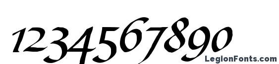 B730 Script Regular Font, Number Fonts